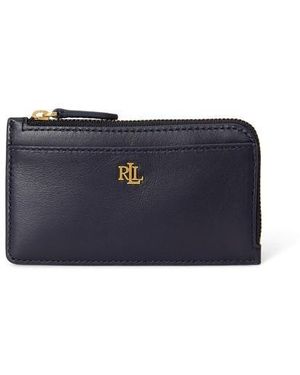 Ralph Lauren Zip Card Case Around Purse - Blue