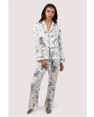 Wolf & Whistle Celestial Long Sleeved Pyjama Set - White