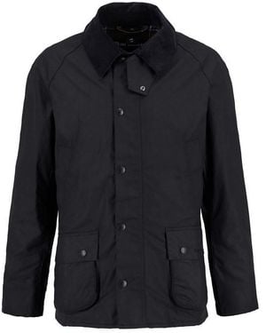 Barbour Ashby Water Resistant Windproof Long Sleeve Wax Jacket - Blue