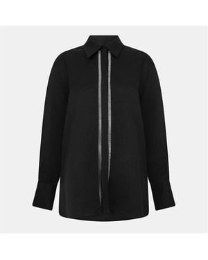 BOSS Beina Long Sleeve Long Blouse - Black