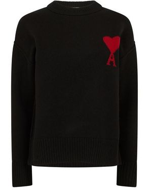 Ami Paris Adc Crew Neck Jumper - Black
