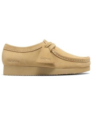 Clarks Wallabee Lite Suede Moc-Toe Shoes - Natural