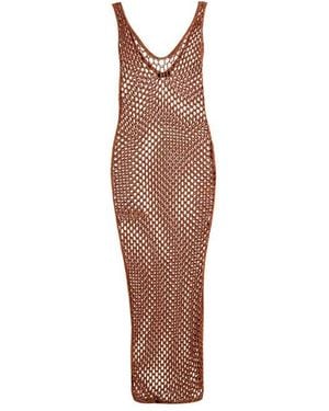 NIMA LIMINAL KNITTING Long Maxi Dress - Brown