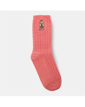 Gucci Crew Socks - Pink