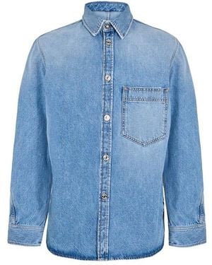Givenchy Giv Denim Overshirt - Blue