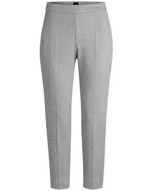 BOSS Tilunara Slim Fit Trousers - Grey