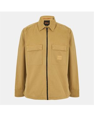 BOSS Lovel Zipped Overshirt - Natural