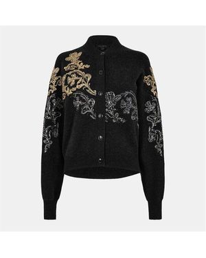 Ted Baker Knit Buttned Bo - Black