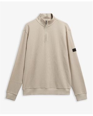 Barbour Quarter Zip Fleece - Natural