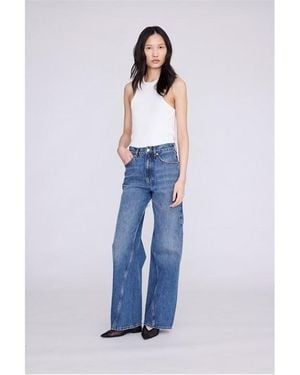 Anine Bing Brie Jean Straight Leg Jeans - Blue