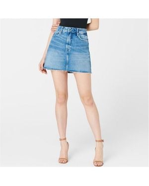 GOOD AMERICAN Waist Mini Skirt - Blue