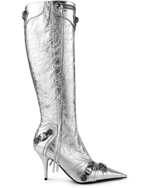 Balenciaga Bal Cagole Knee High Boots - Grey