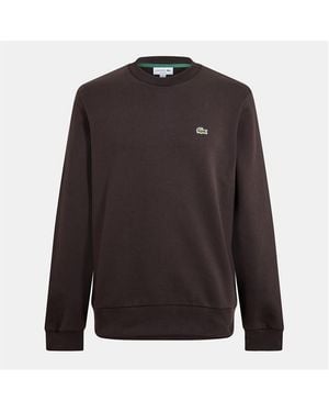 Lacoste Small Logo Crew Sweatshirt - Brown