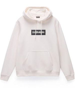 Napapijri Box Logo Hoodie - White