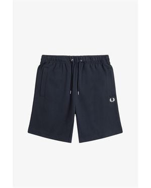 Fred Perry Fleece Jogger Shorts - Blue