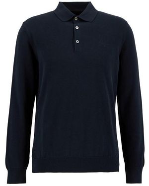 Barbour Knitted Polo - Blue