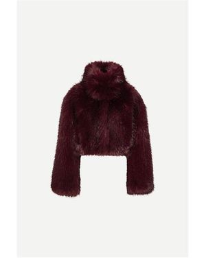 ROTATE BIRGER CHRISTENSEN Salia Teddy Coat - Red