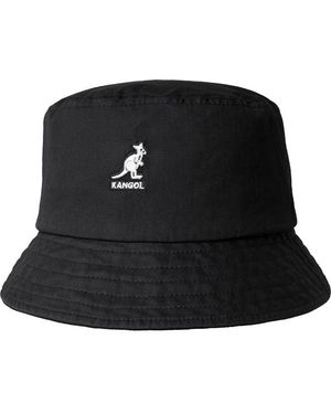 Kangol Adults Washed Bucket Hats - Black