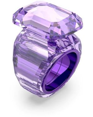 Swarovski Lucent Cocktail Ring, Octagon Cut, - Purple