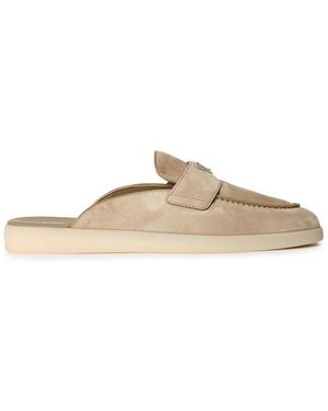 Prada Flat Mules - Natural