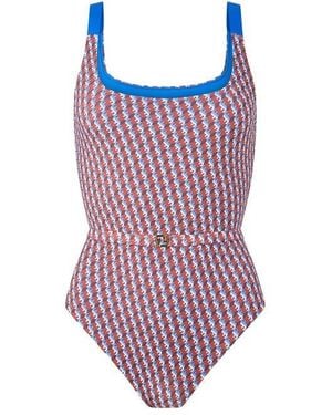 Fendi Micro Scoop Neck Swimsuit - Red