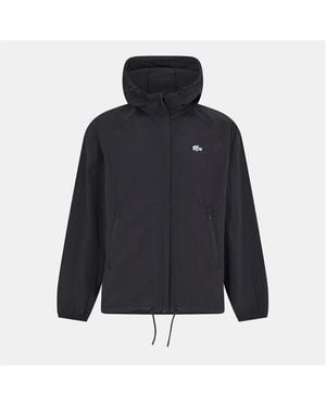 Lacoste Water-Resistant Lightweight Rain Anorak - Blue