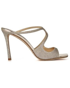 Jimmy Choo Glittered Anise 95 Sandals - Metallic