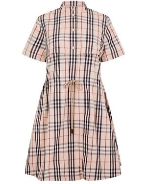 Burberry Shirt Dress - Natural