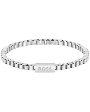 BOSS Gents Chain For Him Stainless Steel Bracelet - Metallic