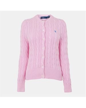 Polo Ralph Lauren Stretch Cotton Crewneck Cardigan - Pink
