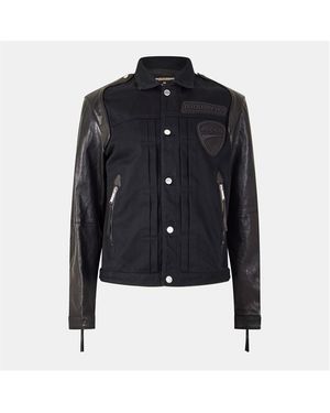 DSquared² Leather Slim Fit Jacket - Black