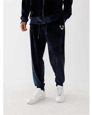 True Religion Velour Jogging Bottoms - Blue