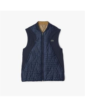 Lacoste Reversible Quilted Sports Vest - Blue