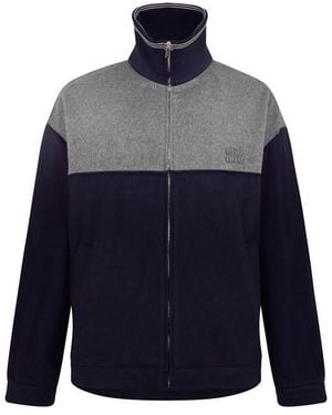 Miu Miu Bicolour Zipped Fleece - Blue