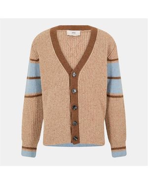 Ami Paris University Cardigan - Natural