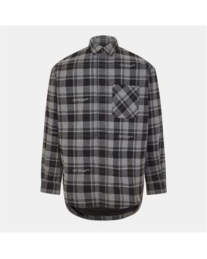 Off-White c/o Virgil Abloh Off Check Overshirt - Grey