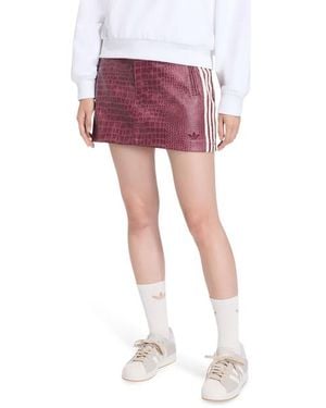 adidas Pleather Mini Skirt Damen Röcke - Pink