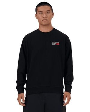 New Balance Athletics Premium Logo Crew Herren Sweatshirts - Schwarz