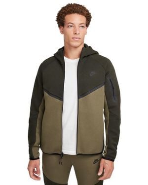 Nike Tech Fleece Herren Kapuzenpullover - Grün