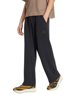 adidas Soft Lux Straight Leg Tracksuit Bottoms Uomo - Nero