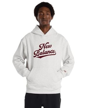 New Balance Athletics Legacy Hoodie Herren Kapuzenpullover - Weiß