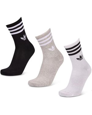 adidas Mid Cut Crew 3 Pack Socken - Blau