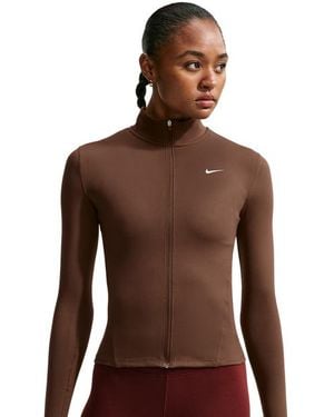 Nike One Fitted Dri-Fit Full-Zip Jacket Donna - Marrone