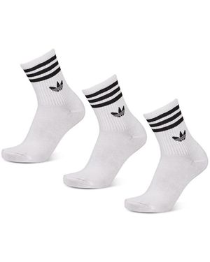 adidas Mid Cut Crew 3 Pack Socken - Weiß
