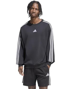adidas Essentials 3-Stripes Sweatshirt Uomo - Grigio