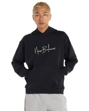 New Balance Athletics Signature Hoodie Uomo - Nero