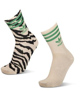 adidas Crew 2 Pack Socks - Green