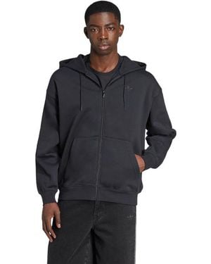 adidas Adicolor Oversize Full-Zip Hoodie Felpe Con Cappuccio - Nero