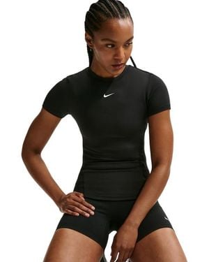 Nike One Fitted T-Shirt Damen T-Shirts - Schwarz
