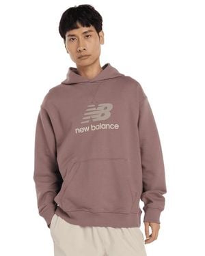 New Balance Terry Herren Kapuzenpullover - Braun